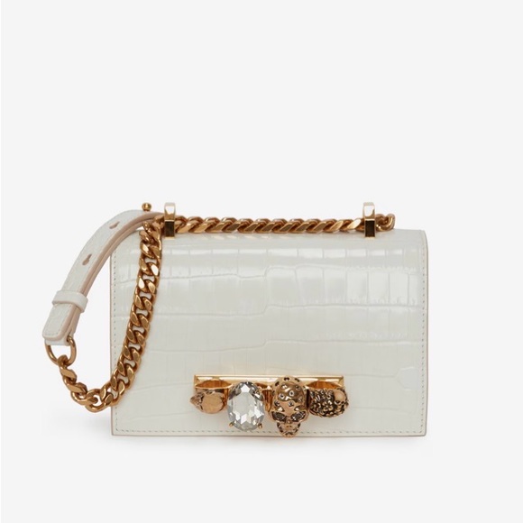 Alexander McQueen Handbags - Alexander McQueen Women's Mini Jewelled Satchel in Deep Ivory. New w/out tags.